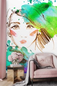 Gario Fototapeta Červenanie žena, portrét Materiál: Vliesová, Rozmery: 150 x 210 cm