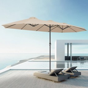 InternetovaZahrada Záhradný slnečník XXL - taupe