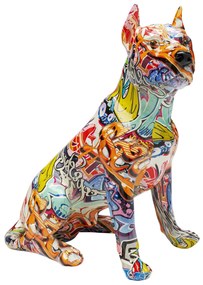 Graffiti Dog dekorácia viacfarebná 41 cm