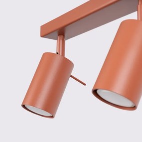 Sollux SL.1508 - Bodové svietidlo RING 3xGU10/10W/230V červená