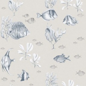 Tapeta čiernobielej rybičky béžová 280x50 cm