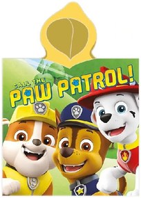Detské plážové pončo - osuška s kapucňou Tlapková patrola / Paw Patrol - 100% bavlna - 55 x 110 cm