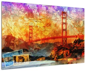 Obraz - Golden Gate, San Francisco, Kalifornia (90x60 cm)