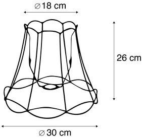 Kovový tienidlo čierny 30/26 - Granny Frame