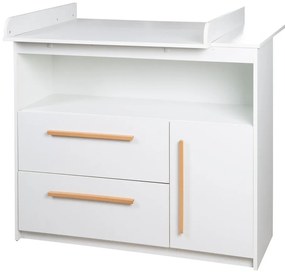Biela nízka detská komoda 107x98 cm Lilo – Roba