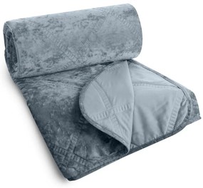 Dekorstudio Zamatový prehoz na posteľ VELVET1 v striebornej farbe Rozmer prehozu (šírka x dĺžka): 220x240cm