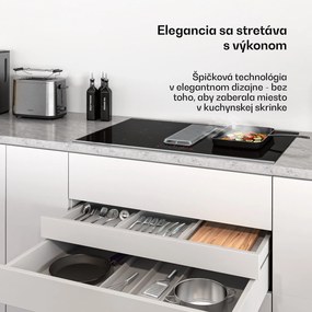 Klarstein Verosteel indukčná varná doska s integrovaným digestorom Elegantná, minimalistická, výkonná 8400 W 80 cm