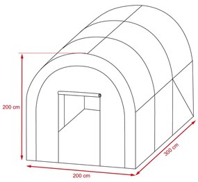 Veľký zahradný fóliovník Avenberg 3.0 m