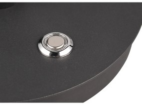 Čierna LED stolová lampa s kovovým tienidlom (výška 56 cm) Nala – Trio Select