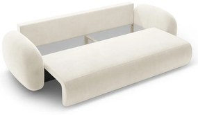 Krémovobiela zamatová rozkladacia/s úložným priestorom pohovka 262 cm Tonale – Cosmopolitan Design