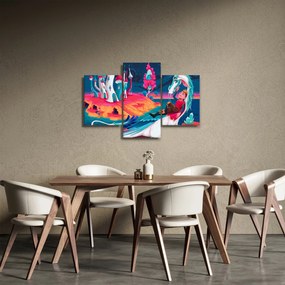 Obraz - Princ a dračia princezná (90x60 cm)