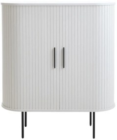 Biela skrinka s posuvnými dverami 100x118x40 cm Nola – Unique Furniture