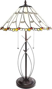 Stolná lampa Tiffany Onea - Ø 41*68 cm E27/max 2*60W