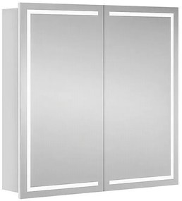 Riva Zrkadlová skrinka s LED osvetlením Lucy, 72 × 69,6 × 16,5 cm, biela