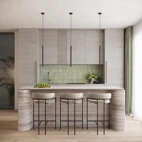 Sollux SL.1338 - Luster na lanku ARCHE 1xG9/8W/230V čierna