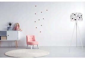 Detská stojacia lampa Minnie, 1x textilné tienidlo, (výber z 2 farieb konštrukcie)