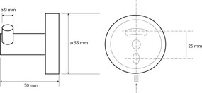 Sapho Sapho, X-ROUND GUN METAL dvojháčik, gun metal, XR202GM
