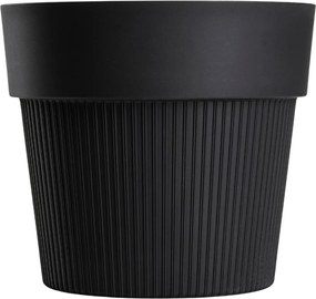 PLASTOVÝ KVETINÁČ SILVA LINE 13X11,5 CM ČIERNA
