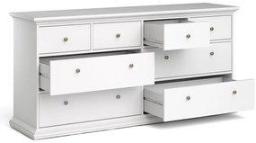 Biela nízka komoda 183x87 cm Paris – Tvilum