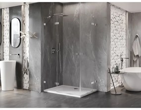 Mexen Lunar Duo, výklopný sprchový kút 115 x 85 cm, 8mm číre sklo, chrómový profil, 834-115L-085P-01-00