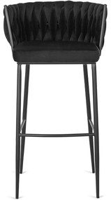 PROXIMA.store - Luxusná barová stolička FLORES FARBA: béžová, FARBA NÔH: čierna