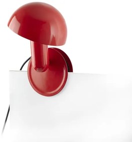 FARO 56103 - Stolná lampa s klipom 2v1 BELA 1xE27/15W/230V červená