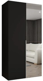 Skriňa Alicante II 100 čierna/strieborný