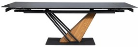 Rozkladací jedálenský stôl Genesis 180/240 cm čierny/jaseň