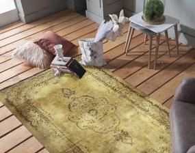 Koberec vintage v zlatej farbe Šírka: 80 cm | Dĺžka: 150 cm
