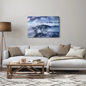 Obraz lesa v hmle (90x60 cm)