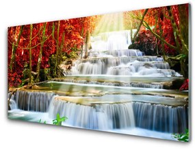 Obraz plexi Vodopád príroda les 120x60 cm