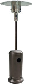 Plynový terasový ohrievač s regulátorom a ochranným obalom, bronzová
