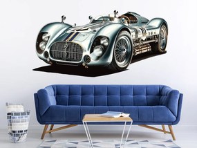 Auto veterán športiak textilní prelepiteľná nálepka na stenu hárok 45 x 22 cm