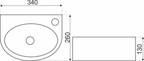Novoterm Keramické umývadlo na dosku NV-KR-601