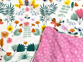 Krepové obliečky do postieľky Renforcé LUNETTA ružové Rozmer obliečky: 45 x 65 cm | 90 x 140 cm