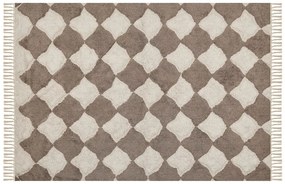 Bavlnený koberec 160 x 230 cm hnedá/béžová SINOP Beliani
