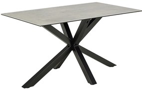 Jedálenský stôl Heaven 135 cm sivá/čierna