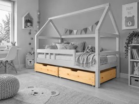 Šuplíky pod posteľ 180 cm z masívu borovice - prírodná - 2 ks