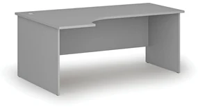 Kancelársky rohový pracovný stôl PRIMO GRAY, 1800 x 1200 mm, ľavý, sivá