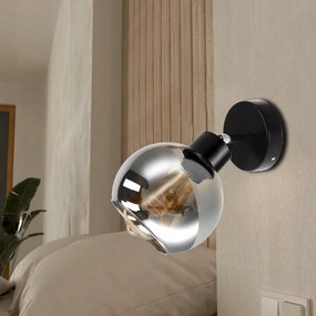 BERGE Sklenená LED stropná lampa 1xE27 - dymová guľa