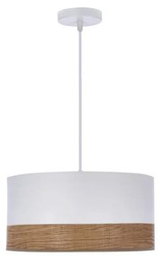 Candellux Luster na lanku BIANCO 1xE27/40W/230V biela/hnedá CA0822