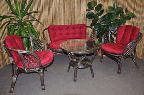 Ratanová sedacia súprava Bahama veľká hnedá - 3 farby