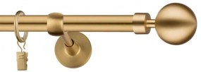Dekorstudio Garniža jednoradová Guľa MODERN zlatá 19mm Dĺžka: 180cm, Typ uchytenia: Držiak modern, Typ príslušenstva: Bez príslušenstva