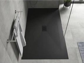 Mexen Hugo, obdĺžniková sprchová vanička SMC 150 x 100 cm, čierna, čierna krytka, 42701015-B