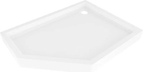 Mexen Flow+, päťuholníková sprchová vanička, pravá, 90 x 80 cm, biela lesklá, 46P108090RH