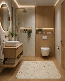BO-MA, Kúpeľňová predložka Rabbit shine - ivory, 60x100, biela, kúpeľňa