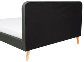 Sivá čalúnená posteľ 140 x 200 cm RENNES Beliani