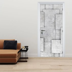 Fototapeta na dvere - Abstrakcia betónových kachličiek (95x205cm)