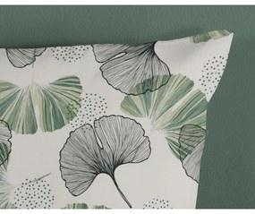 Zeleno-krémové bavlnené obliečky na jednolôžko 140x200 cm – Good Morning