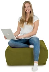 Plyšová taburetka zelená